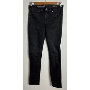 Madewell Skinny Jean Size Black Frost Stretch Denim Pants Size 25x32 Women’s